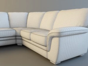 corner leather sofa 3D Model