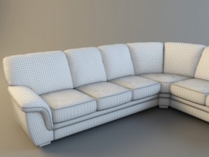 corner leather sofa 3D Model