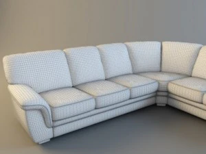 corner leather sofa 3D Model