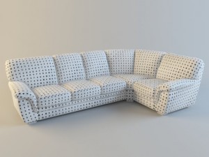 right hand facing corner sofa 3D Model