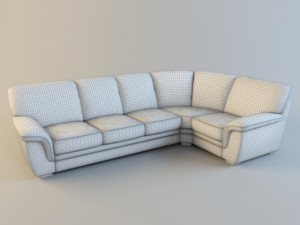 right hand facing corner sofa 3D Model
