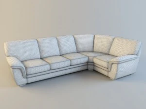 right hand facing corner sofa 3D Model
