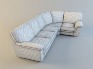 right hand facing corner sofa 3D Model