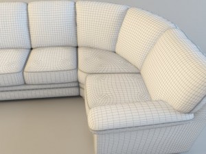 right hand facing corner sofa 3D Model