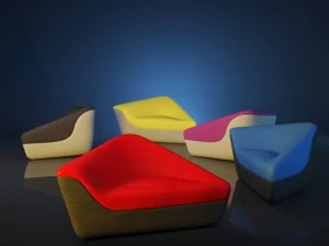 बैठने के पत्थर 3D मॉडल