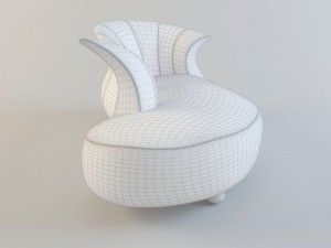 amphora couch red leather Modelo 3D