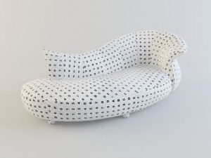 amphora couch red leather Modelo 3D