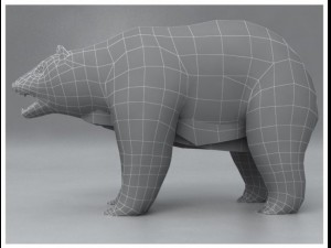 polar white bear rigged Modèle 3D