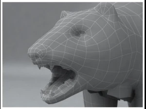 polar white bear rigged 3D Model