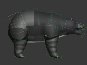 polar white bear rigged Modèle 3D