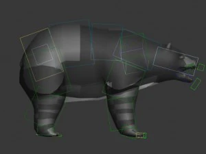 polar white bear rigged 3D Model