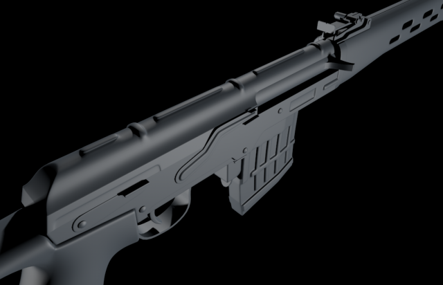 ak svd sniper russe 3D 模型 .c4d .max .obj .3ds .fbx .stl .blend 