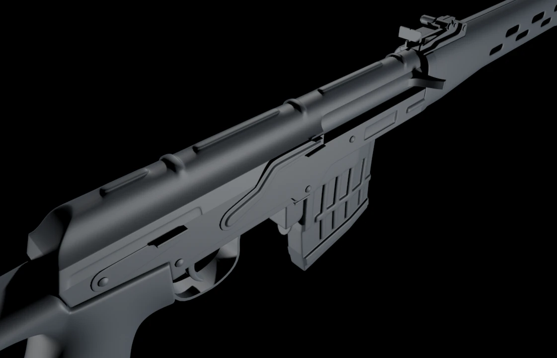ak svd sniper russe 3D Model .c4d .max .obj .3ds .fbx .stl .blend