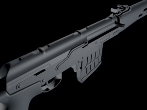 ak svd sniper russe 3D Model