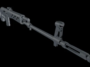 ak svd sniper russe 3D Model