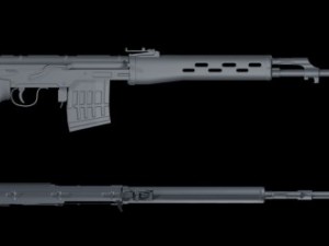 ak svd sniper russe 3D 模型