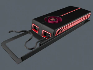 카드 라데온 hd 5770 3D 모델