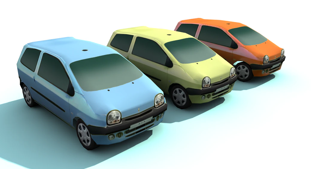twingo 1 3D Model .c4d .max .obj .3ds .fbx .stl .blend 