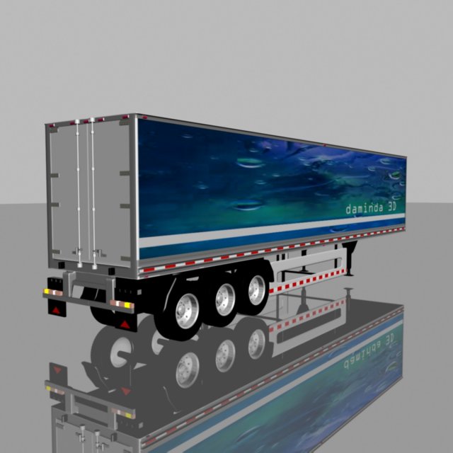 trailer Model 3D .c4d .max .obj .3ds .fbx .stl .blend 