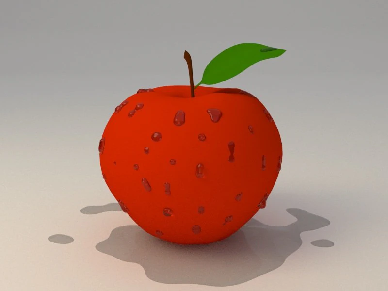apple 3D Model .c4d .max .obj .3ds .fbx .stl .blend 