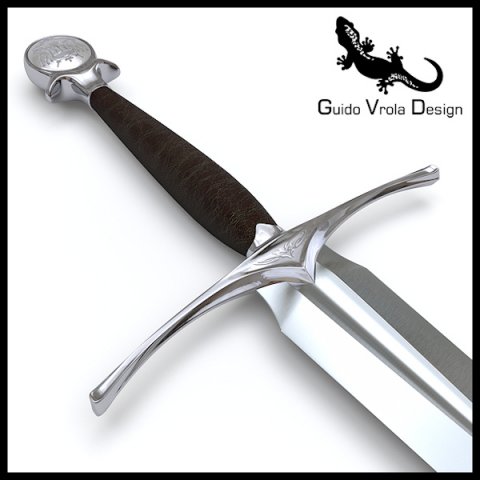 medieval sword Model 3D .c4d .max .obj .3ds .fbx .stl .blend 