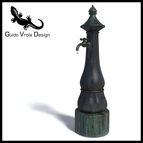 old fountain 3D Model .c4d .max .obj .3ds .fbx .stl .blend 