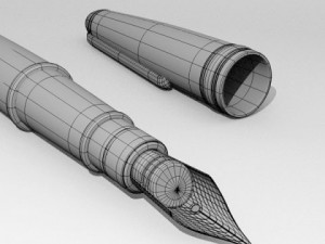 luxury fountain pen 3D-Modell