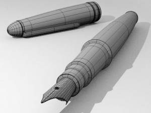luxury fountain pen 3D-Modell