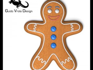 gingerbread man cookie 3D Model