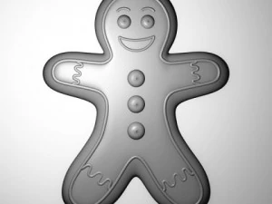 gingerbread man cookie 3D Model
