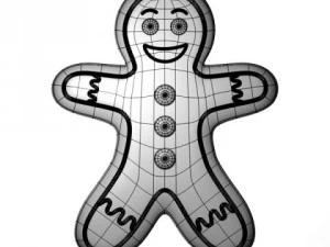 gingerbread man cookie 3D Model