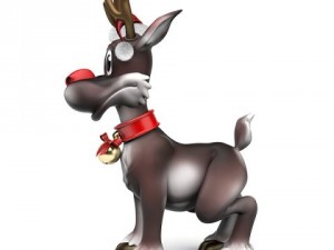 cartoon style rudolph reindeer 3D Модель
