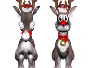 cartoon style rudolph reindeer 3D Модель