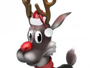 cartoon style rudolph reindeer 3D Модель
