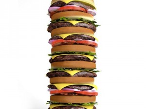 bacon cheeseburger 3D Модель