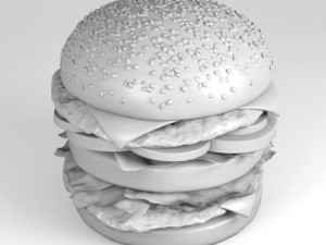bacon cheeseburger 3D Модель