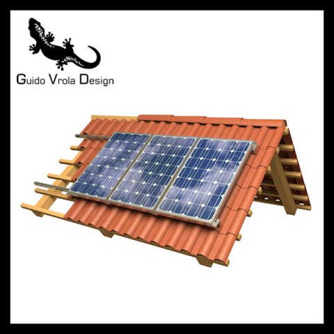 solar panels on roof 3D Model .c4d .max .obj .3ds .fbx .stl .blend 