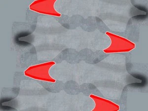 retro style space rocket 3D Model