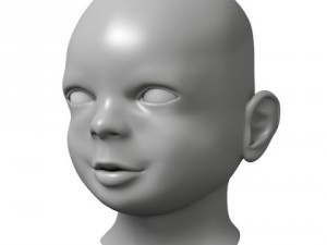 human baby head Modello 3D