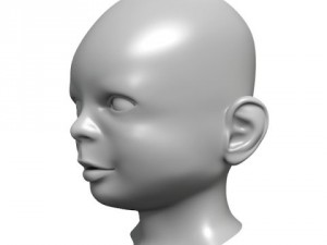 human baby head Modello 3D