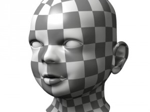 human baby head Modello 3D