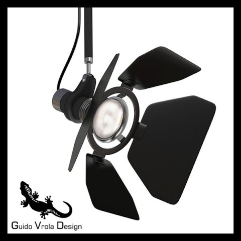 professional spotlight 3D Model .c4d .max .obj .3ds .fbx .stl .blend