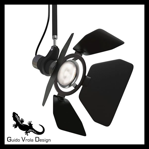 professional spotlight 3D Model .c4d .max .obj .3ds .fbx .stl .blend 