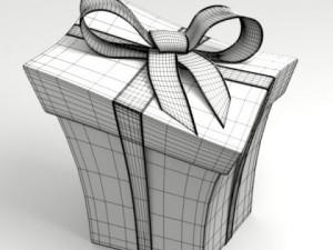 cartoon style gift box 3D Model