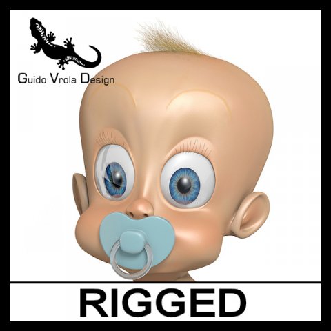 cute toon baby character Modelo 3D .c4d .max .obj .3ds .fbx .stl .blend 