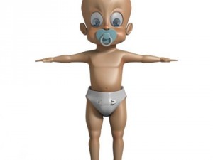 cute toon baby character Modelo 3D