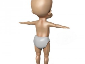 cute toon baby character Modelo 3D