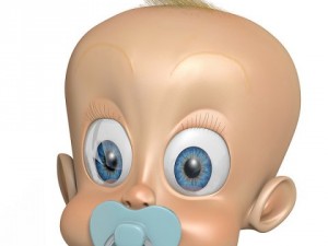 cute toon baby character Modelo 3D