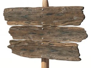 rustic wooden signpost 3D Model