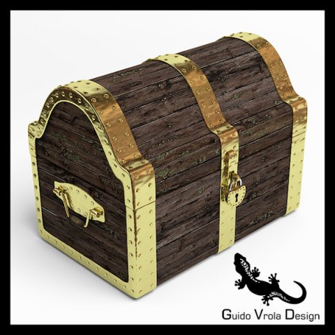 treasure chest Model 3D .c4d .max .obj .3ds .fbx .stl .blend 